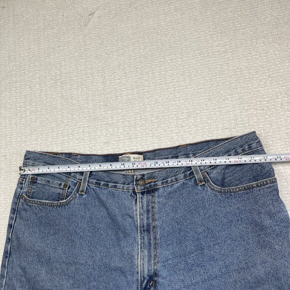 Y2K Levi Strauss Signature Jean Shorts Waist Size 46 Relaxed Denim Skater Read - Picture 10 of 12